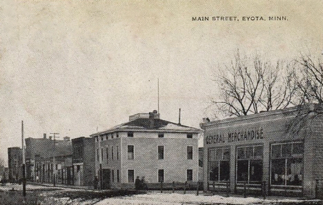 Main Street, Eyota Minnesota, 1908