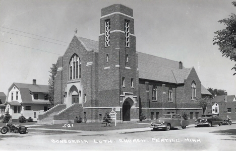 Concordia Lutheran Church, Fertile Minnesota, 1950's
