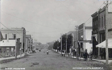 Main Street, Frazee Minnesota, 1910