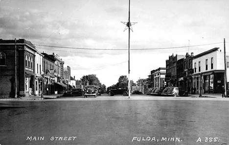 Main Street, Fulda Minnesota, 1940