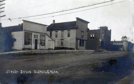 Street scene, Glenville Minnesota, 1907