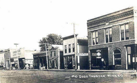 Street scene, Good Thunder Minnesota, 1910's