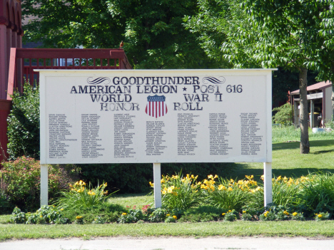 American Legion WWII Memorial, Good Thunder Minnesota, 2014