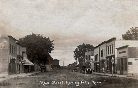 Main Street, Hanley Falls Minnesota, 1922