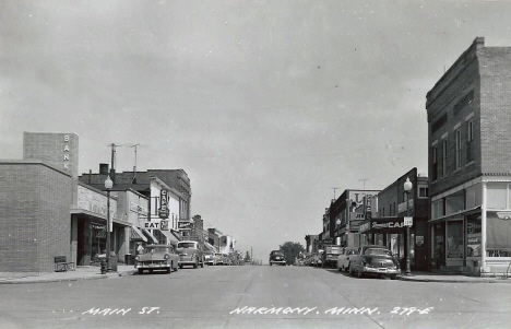 Main Street, Harmony Minnesota, 1950's