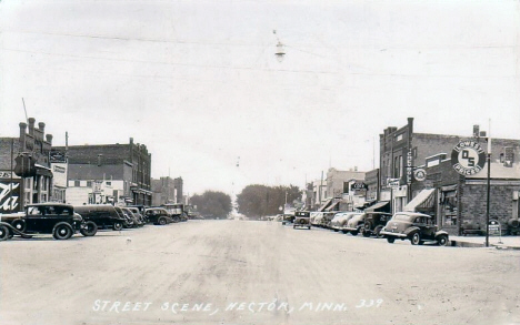 Street scene, Hector Minnesota, 1940's
