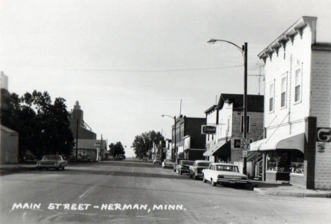 Main Street, Herman Minnesota, 1960's