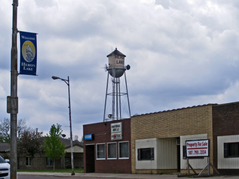 Street scene, Heron Lake Minnesota, 2014