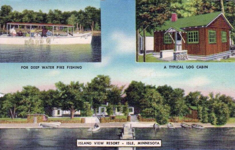 Island View Resort, Isle Minnesota, 1940's