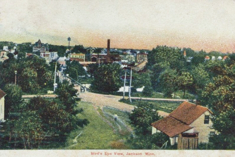 Birds eye view, Jackson Minnesota, 1907