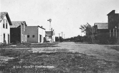 Main Street, Kinbrae Minnesota, 1910's