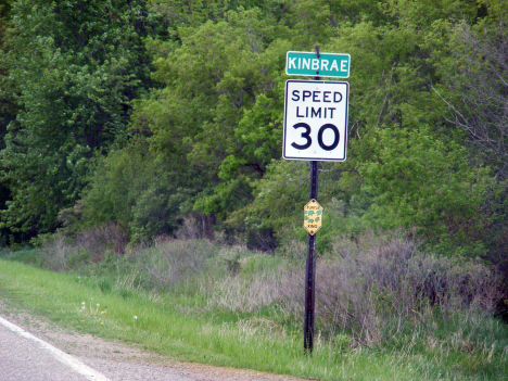 Kinbrae road sign, Kinbrae Minnesota, 2014