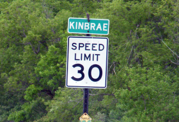 Road sign, Kinbrae Minnesota