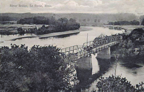 River bridge, Le Sueur Minnesota, 1909