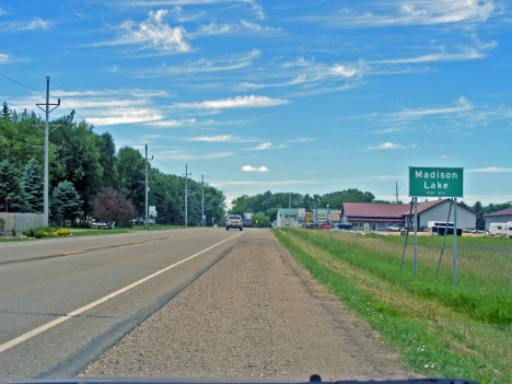 Population sign, Madison Lake Minnesota, 2014