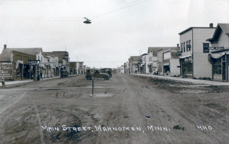 Main Street, Mahnomen Minnesota, 1920's
