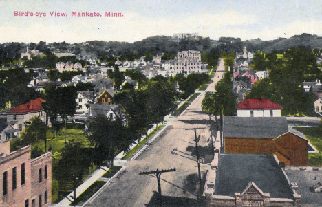 Birds eye view, Mankato Minnesota, 1913