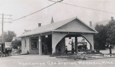 Manhattan Gas Station, Marshall Minnesota, 1920's