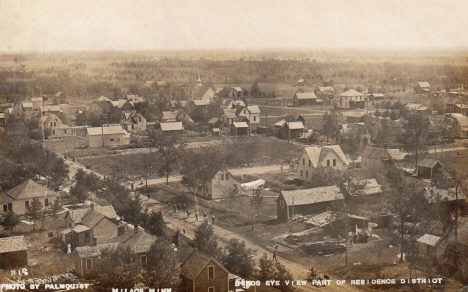 Birds eye view, Residence District, Milaca Minnesota, 1912