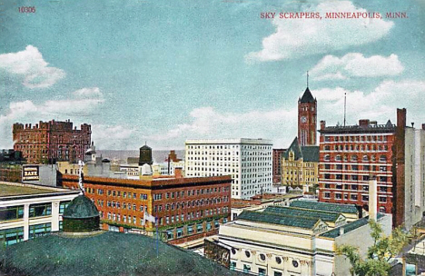 Skyline, Minneapolis Minnesota, 1910's