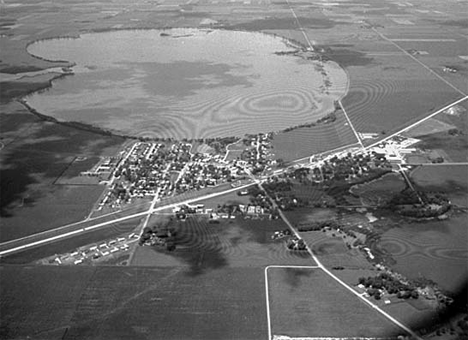 Aerial view, Minnesota Lake Minnesota, 1974