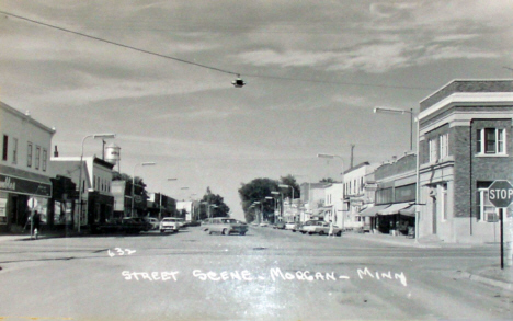 Street scene, Morgan Minnesota, 1950's