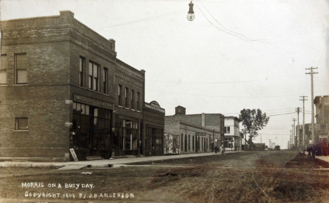Street scene, Morris Minnesota, 1909