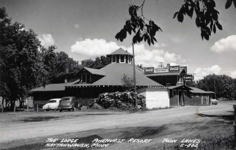 The Lodge, Pinehurst Resort, Twin Lakes, Naytahwaush Minnesota, 1940's