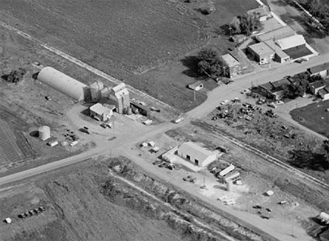 Aerial view, Elevator, Odin Minnesota, 1969