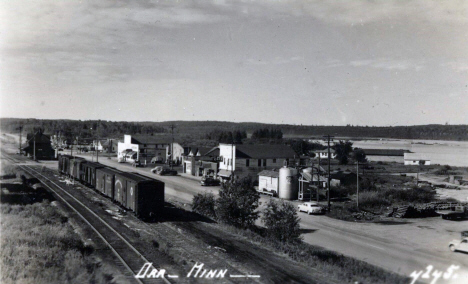 Street scene, Orr Minnesota, 1950's