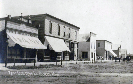 East side of Main Street, Revere Minnesota, 1910?