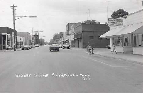 Street scene, Richmond Minnesota, 1970's