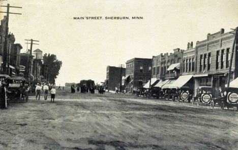 Main Street, Sherburn Minnesota, 1916