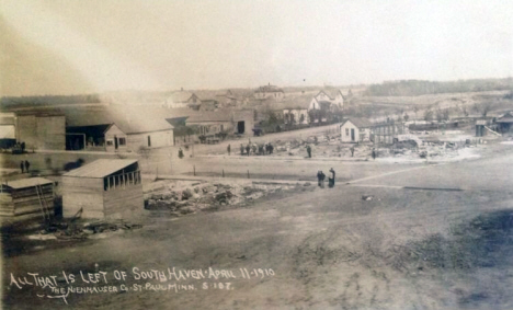 South Haven Minnesota after the fire, April 11th, 1910