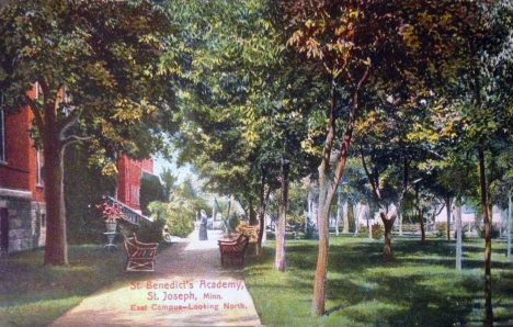 St. Benedict's Academy, East Campus looking north, St. Joseph Minnesota, 1911