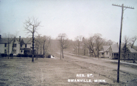 Residential Street, Swanville Minnesota, 1910