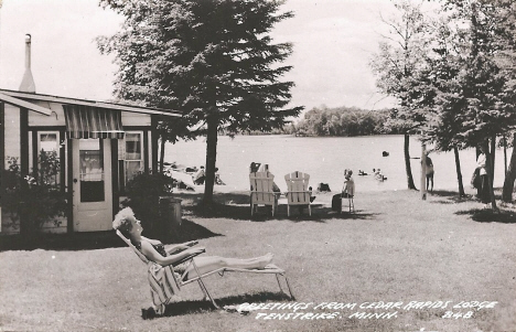 Cedar Rapids Lodge, Tenstrike Minnesota, 1940's