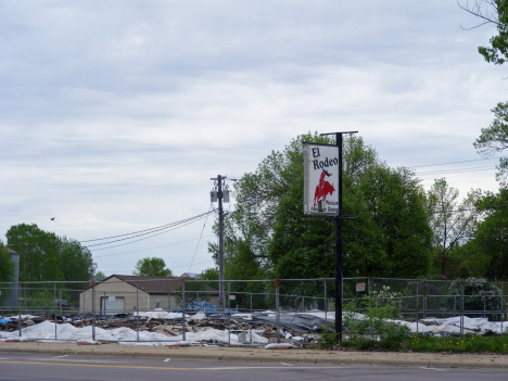 Site of the El Rodeo Restaurant, destroyed by fire May 2013 - image is May 2014