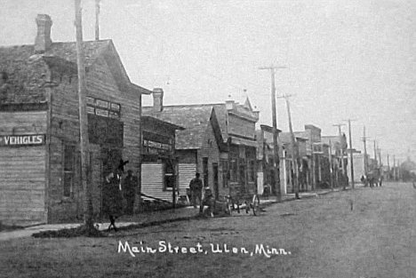 Main Street, Ulen Minnesota, 1910's