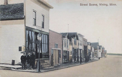 Street scene, Vining Minnesota, 1910's