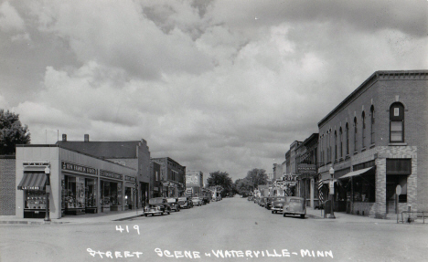 Street scene, Waterville Minnesota, 1940's