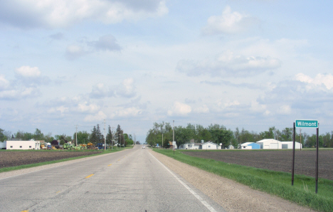 Sign at city limit, Wilmont Minnesota, 2014