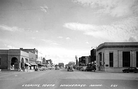 Street scene, Winnebago Minnesota, 1957