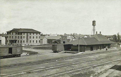 Railroad Depot, Mahnomen Minnesota, 1909