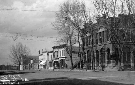 Street scene, Adrian Minnesota, 1909