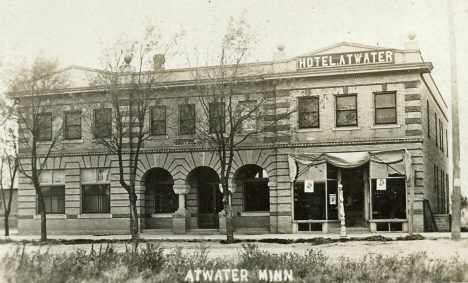 Hotel Atwater, Atwater Minnesota, 1910's
