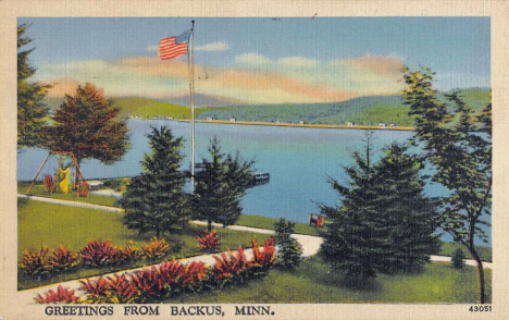 Greetings from Backus Minnesota, 1938