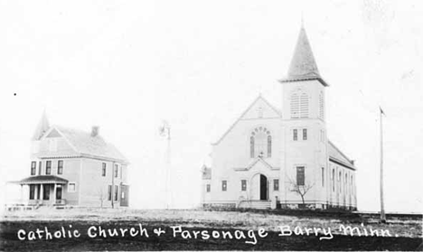 Catholic Church and parsonage, Barry Minnesota, 1910