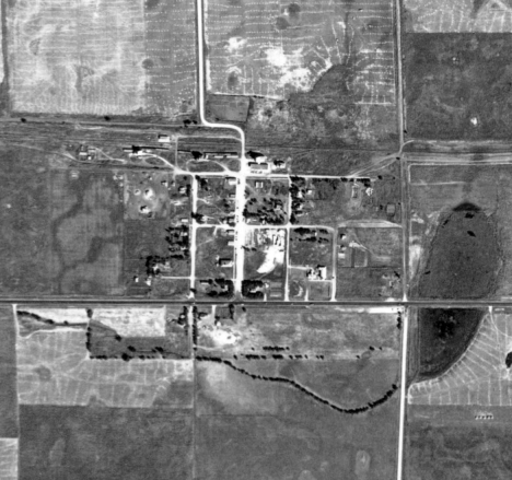 Aerial view, Barry Minnesota, 1938