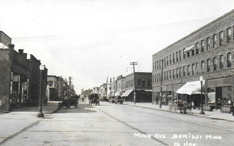 Minnesota Avenue, Bemidji Minnesota, 1920
